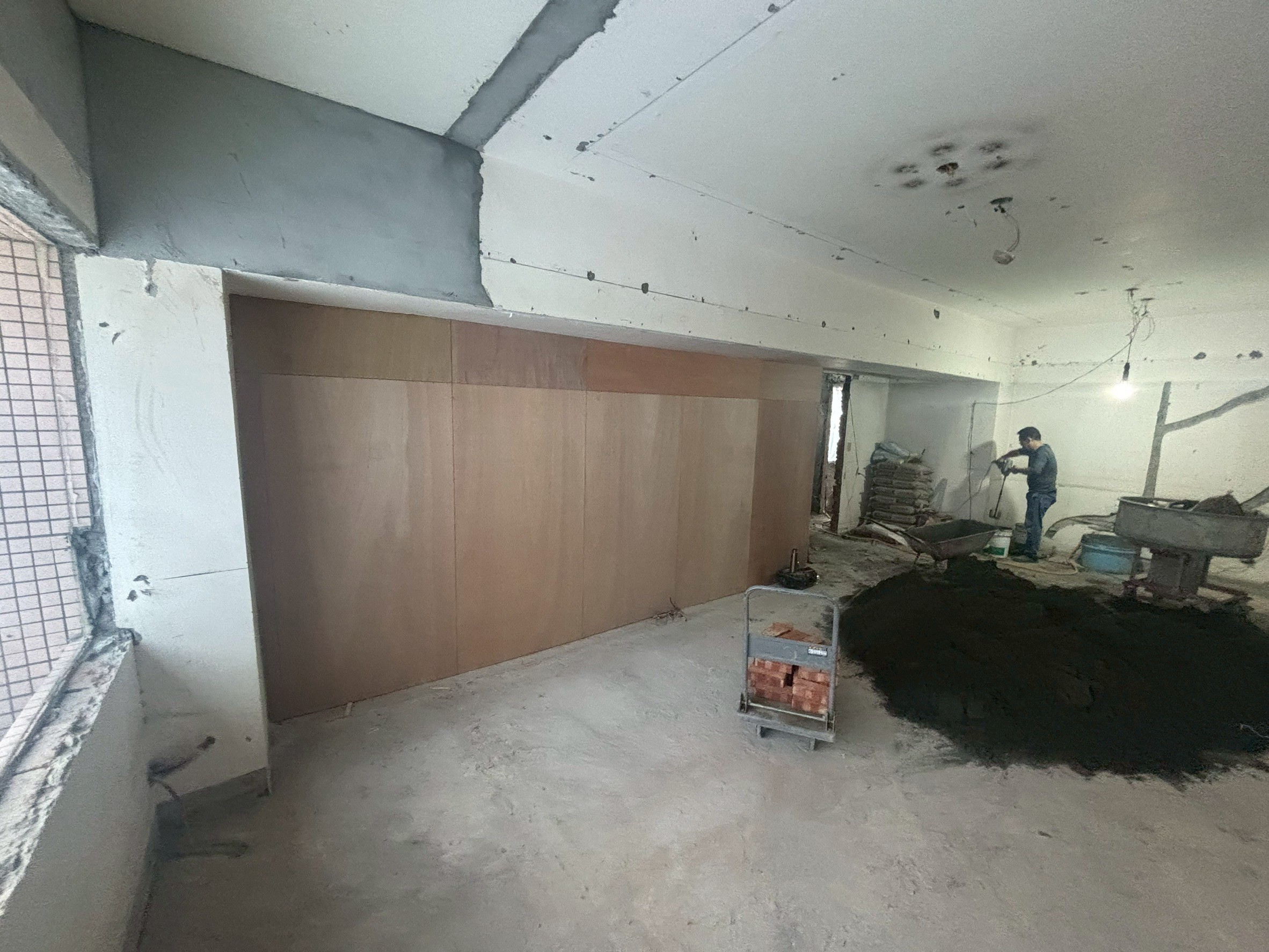 新莊幸福路重作格局立牆大廳木作 施工紀錄