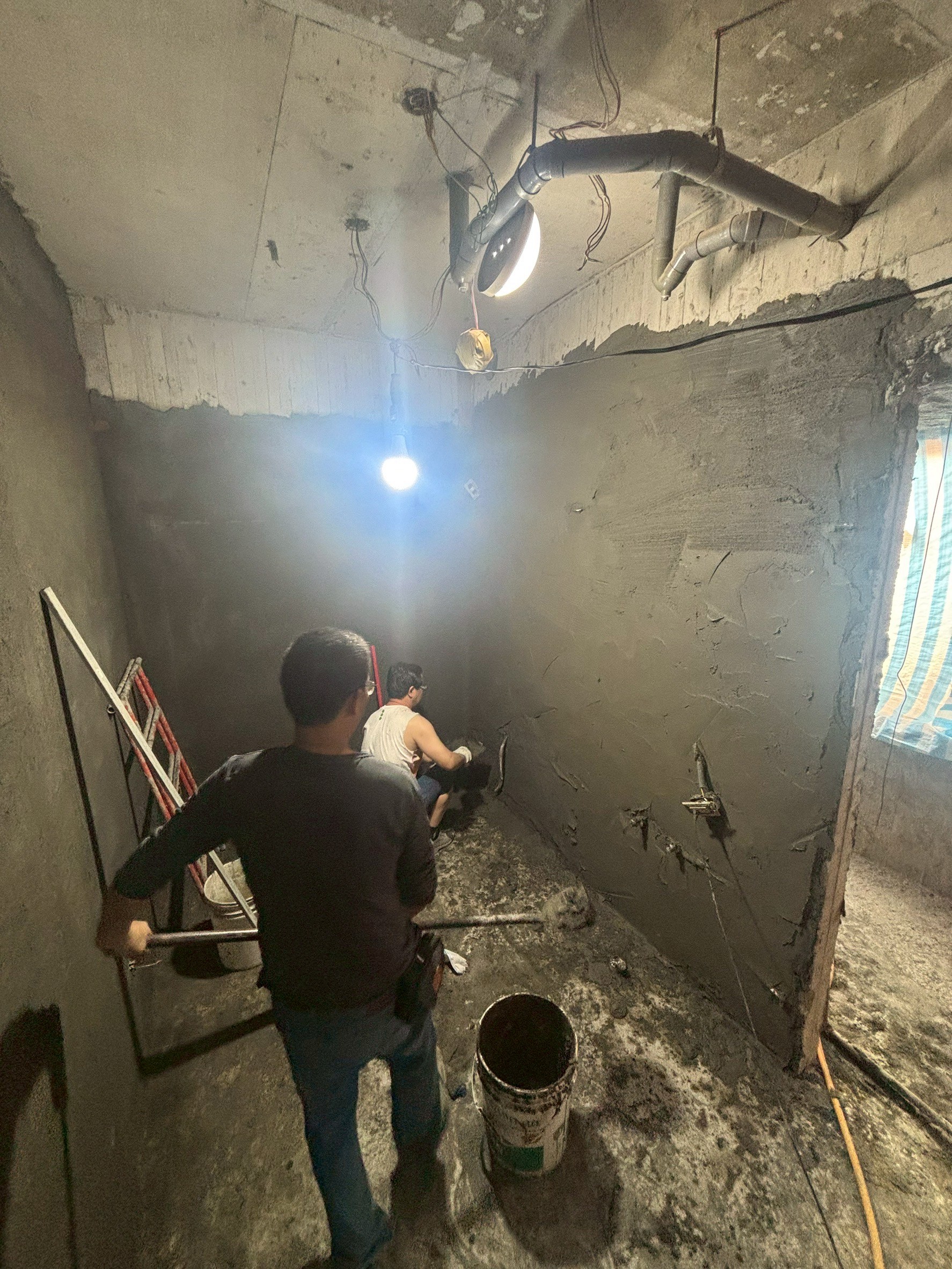 新莊幸福路重作格局立牆砌磚泥作01 施工紀錄