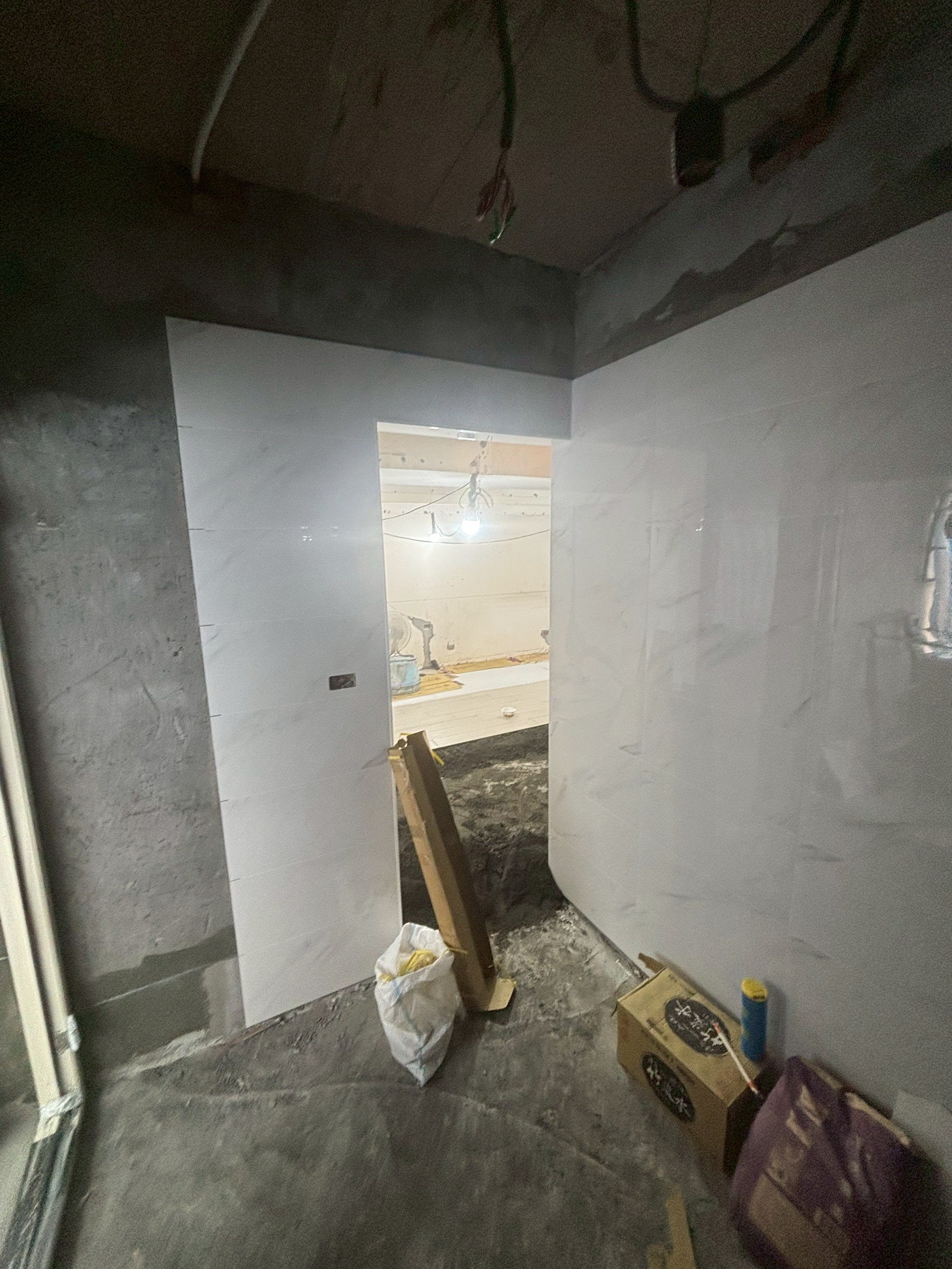 新莊幸福路泥作牆磚04 施工紀錄