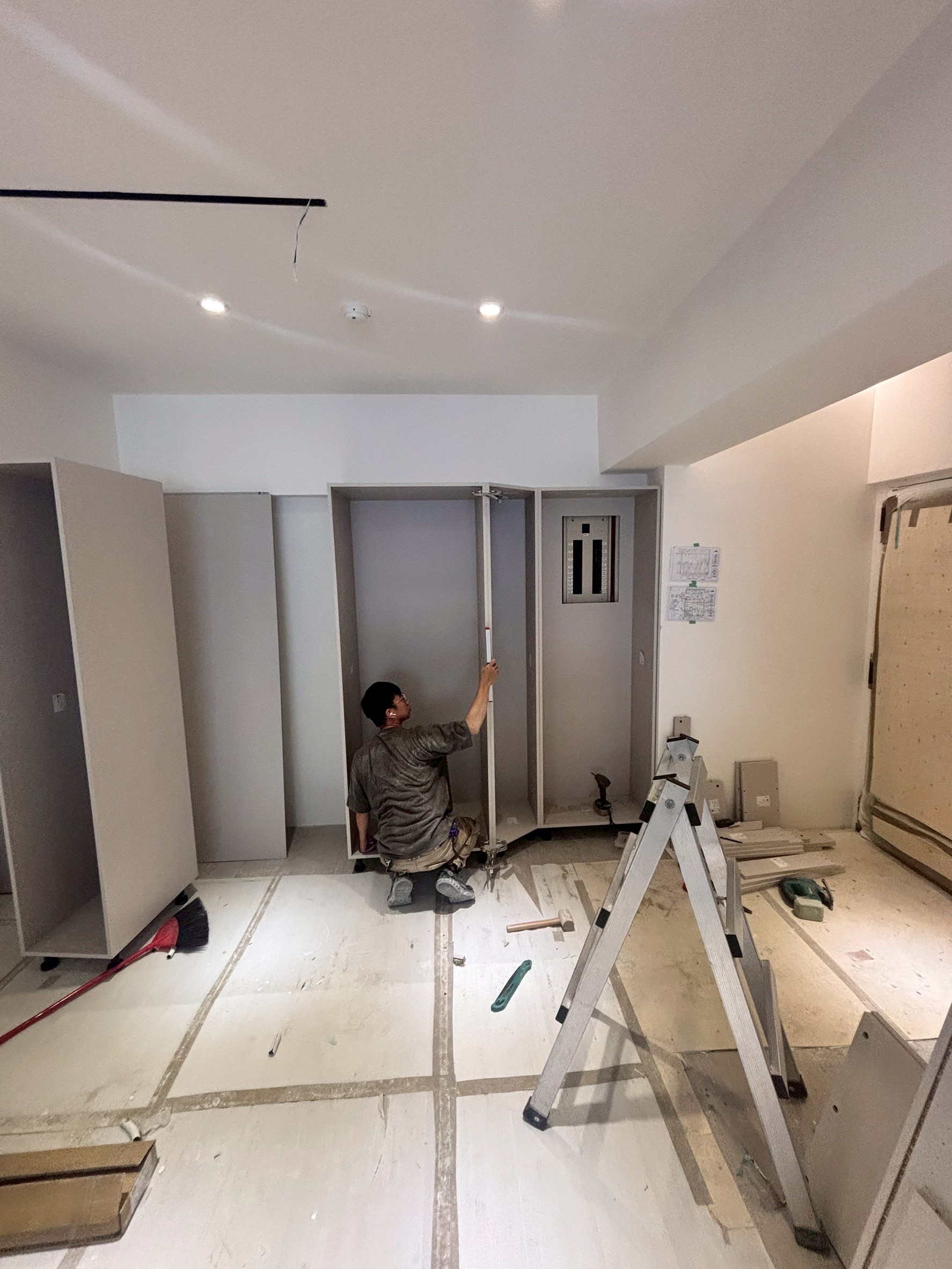 新莊幸福路客廳系統櫃02 施工紀錄