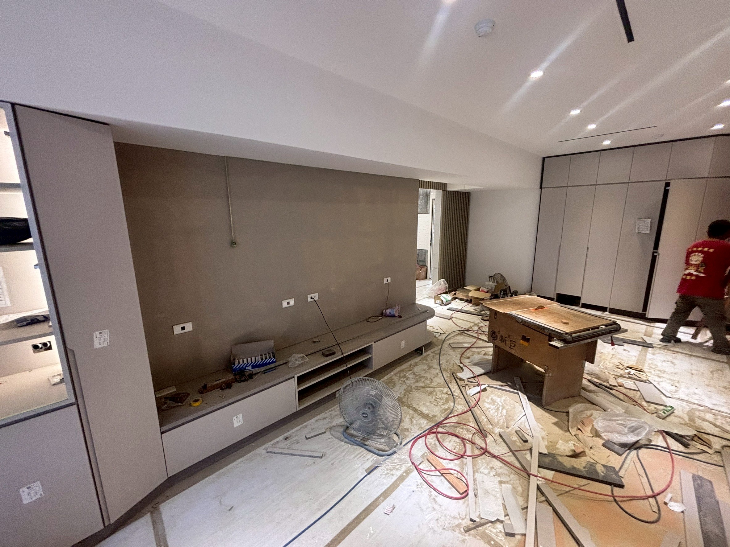 新莊幸福路客廳系統櫃03 施工紀錄