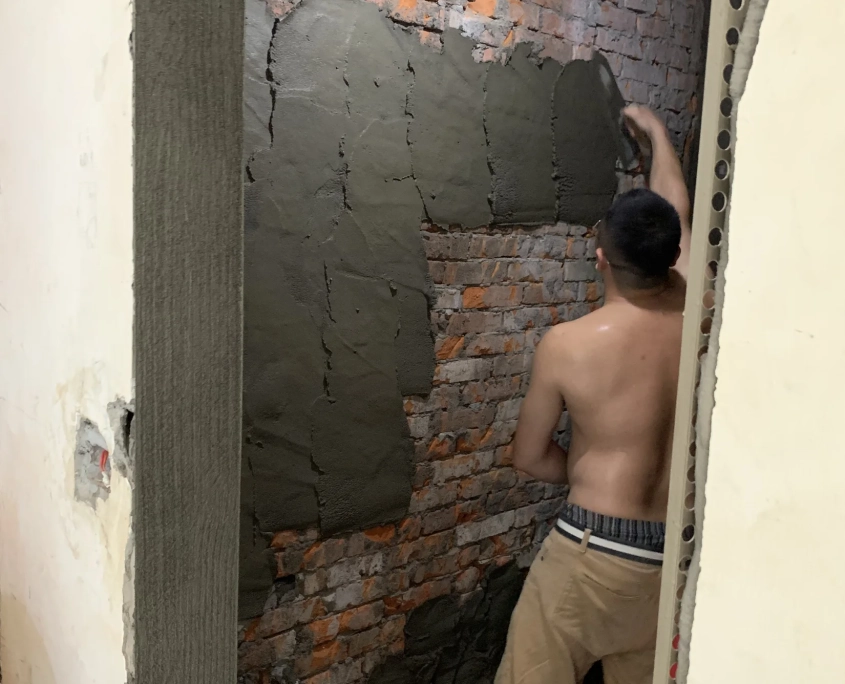 裸露磚牆重新打底