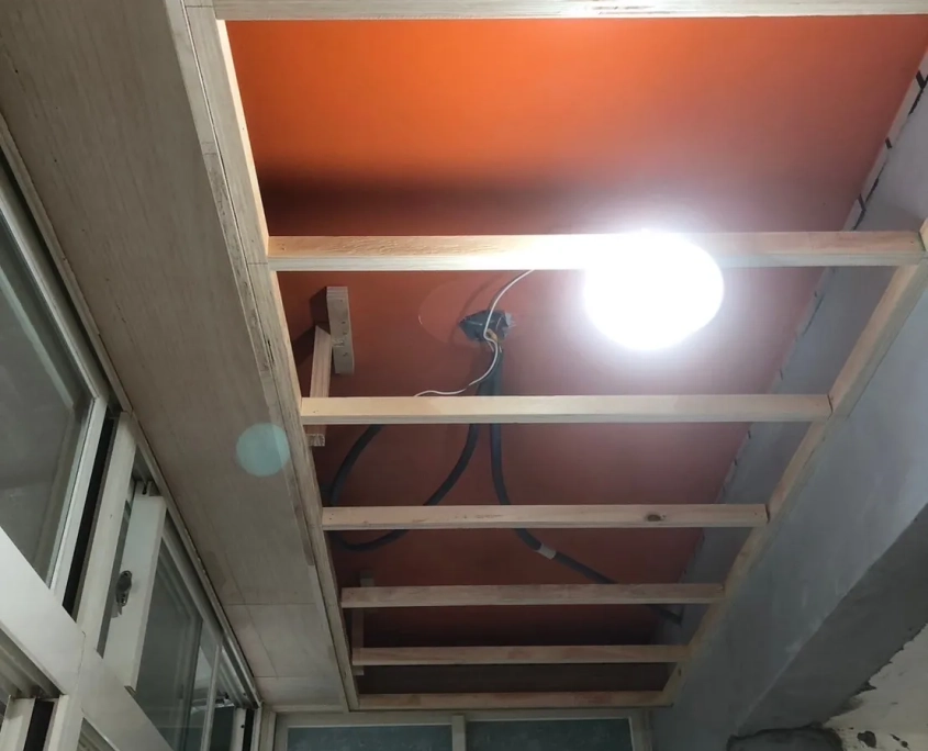 中和自強住宅翻新｜天花骨架與設備線路