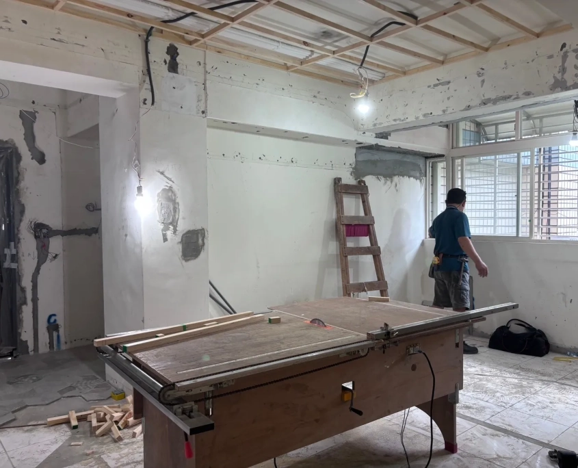 中和自強住宅翻新｜天花與現場工作檯