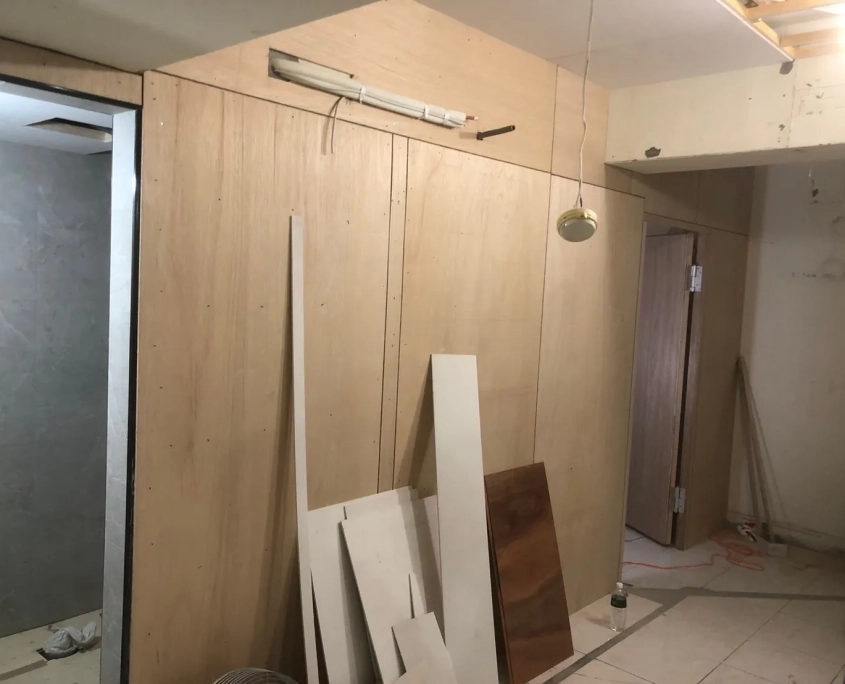中和自強住宅翻新｜櫃體立面初步成形