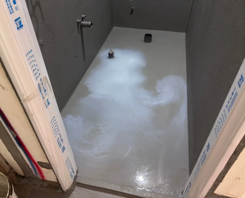 文山辛亥老屋翻新 12/27 工程專員巡場紀錄:浴室放水試水