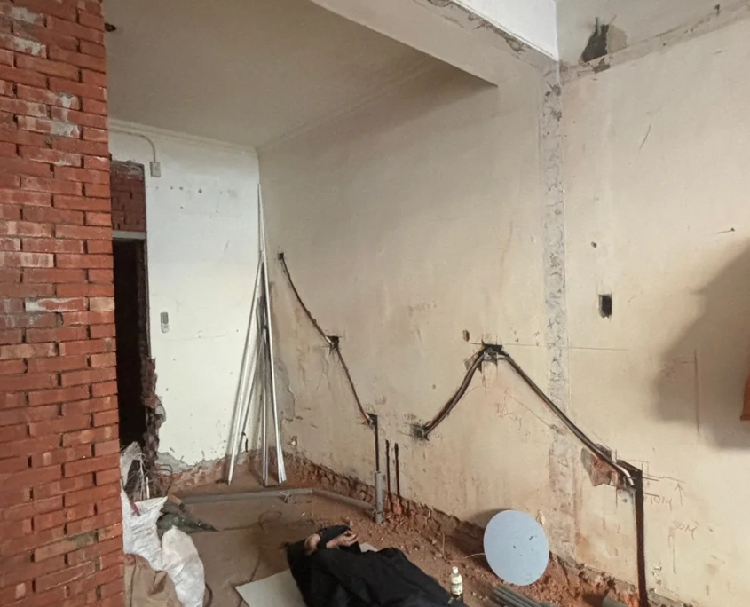 中山合江老屋翻新 03/21 工程專員巡場紀錄:水電配置