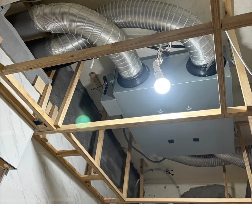 中山合江老屋翻新 07/04 工程專員巡場紀錄:天花與風管